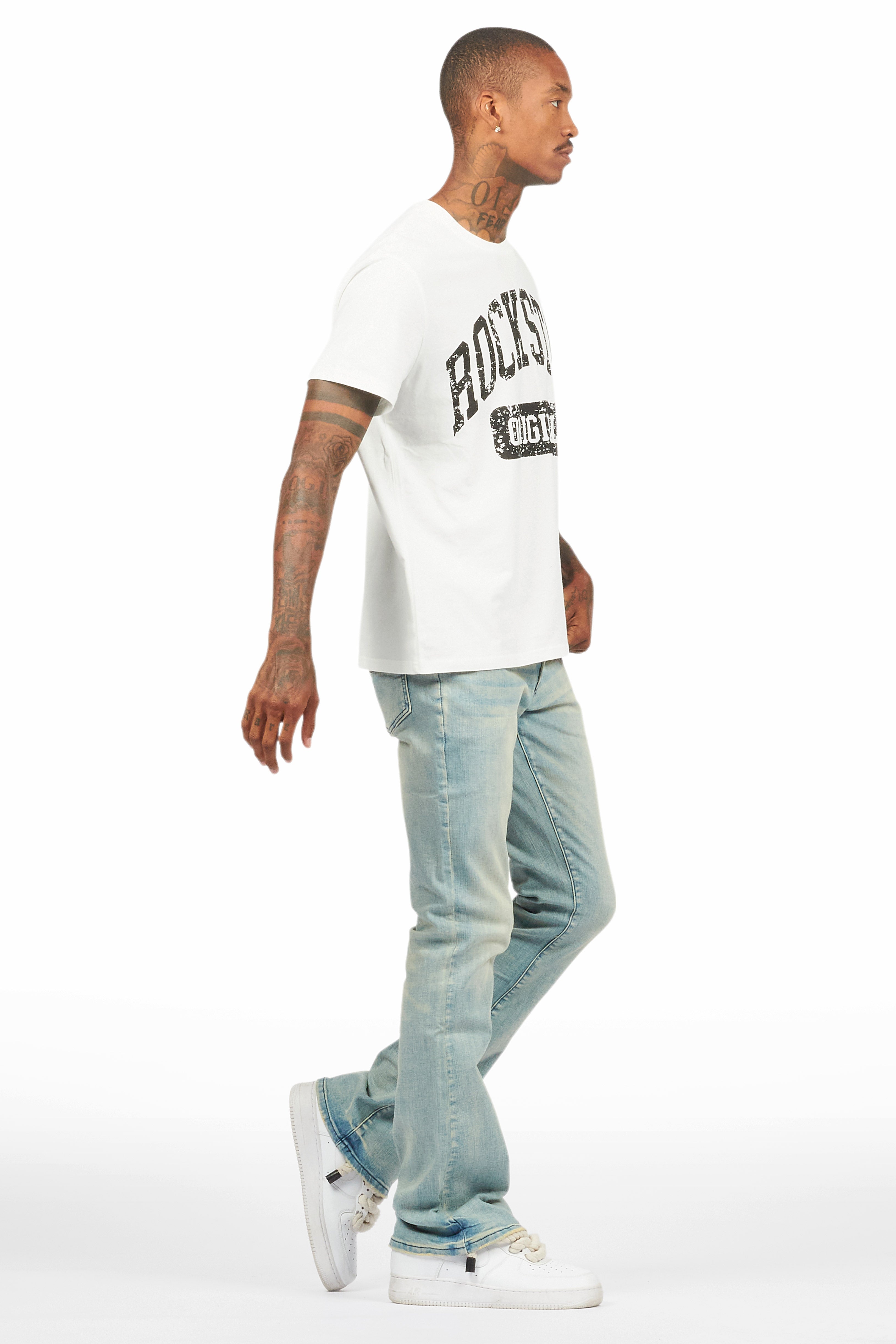 Drick Light Blue Regular Fit Flare Jean