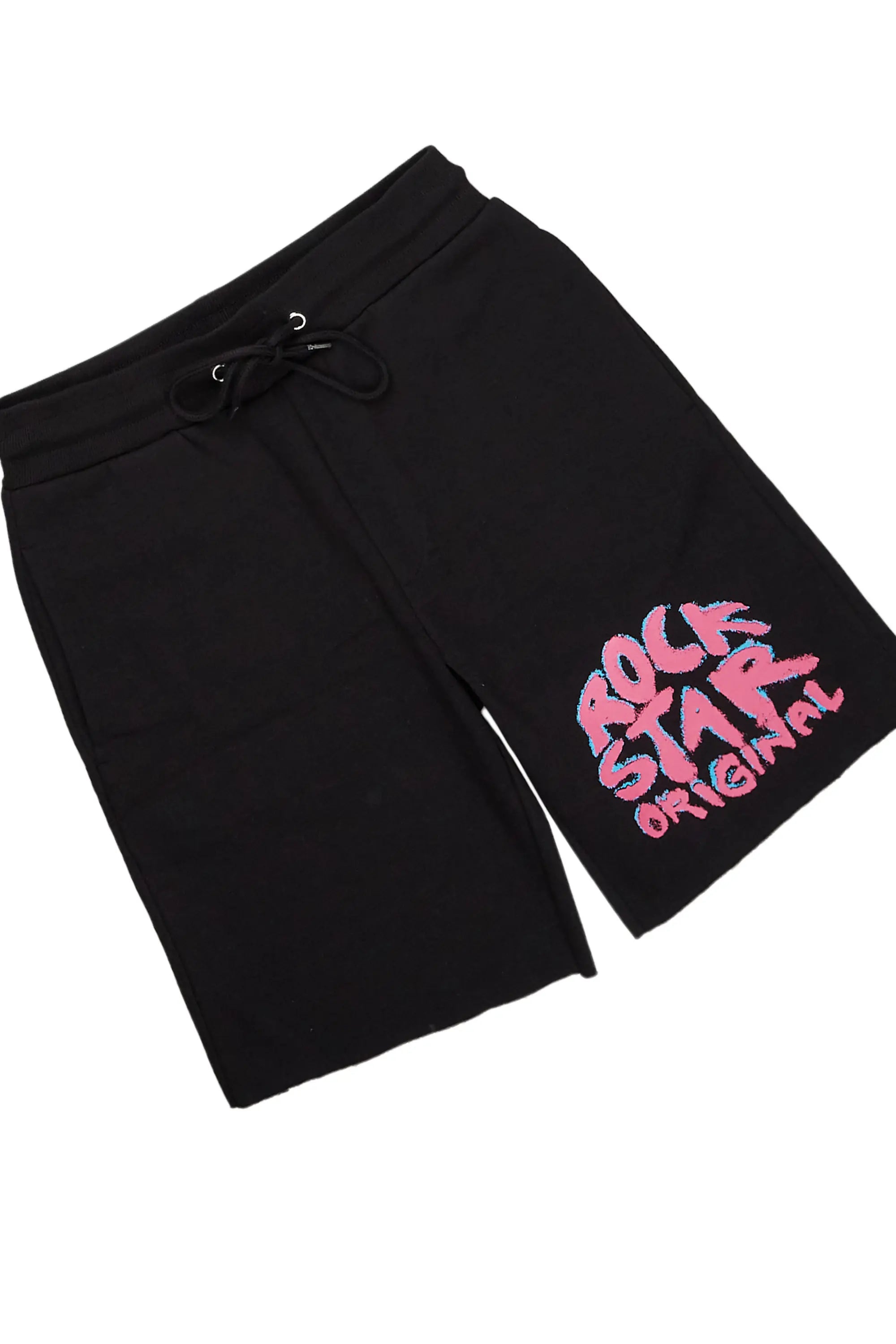 Waves Black T-Shirt/Short Set