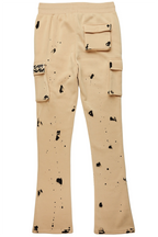 Radko Khaki Stacked Flare Cargo Pants