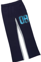 Boys Fields White/Navy T-Shirt/Baggy Stacked Track Set