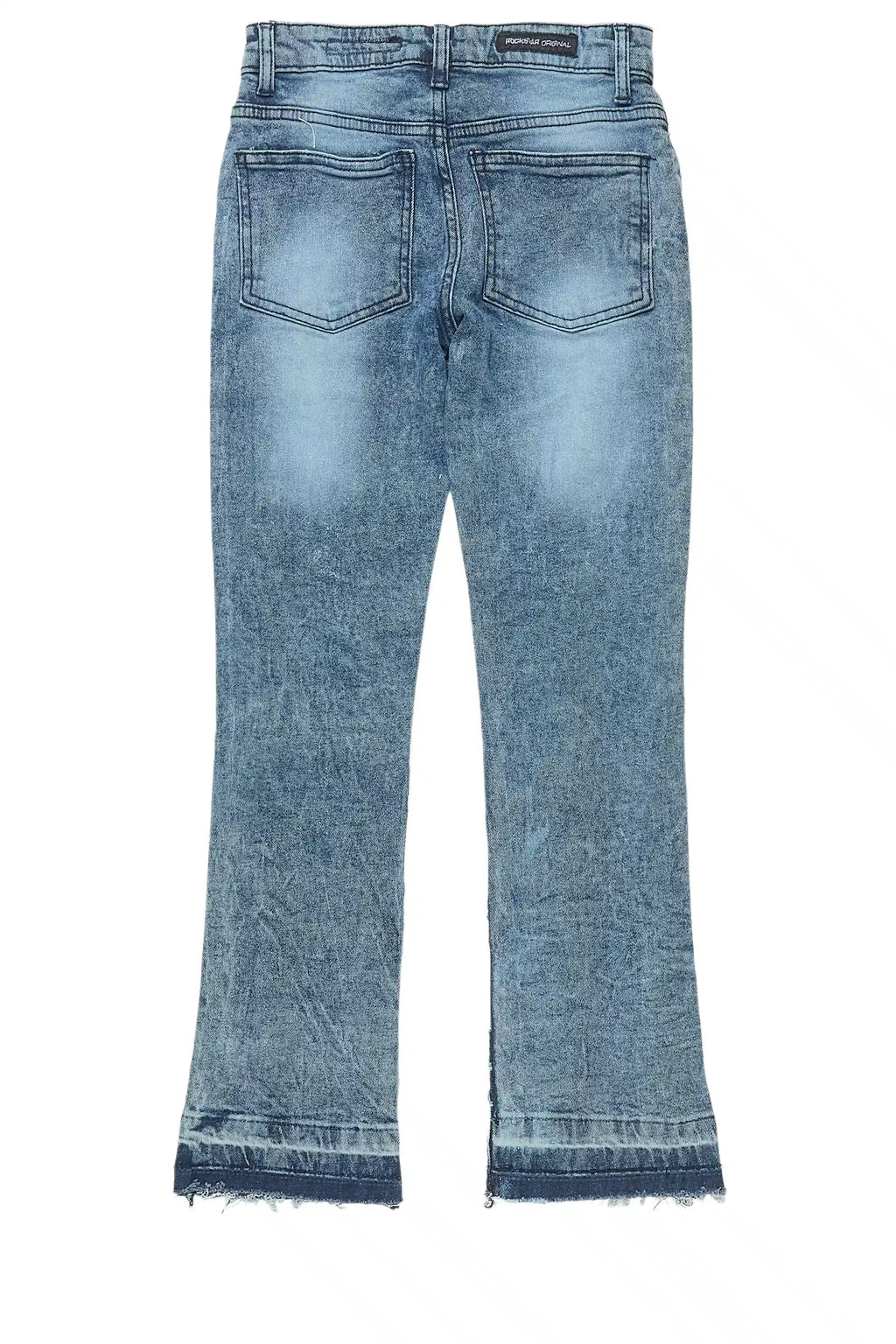 Boys Eli Blue Wash Flare Frayed Jean