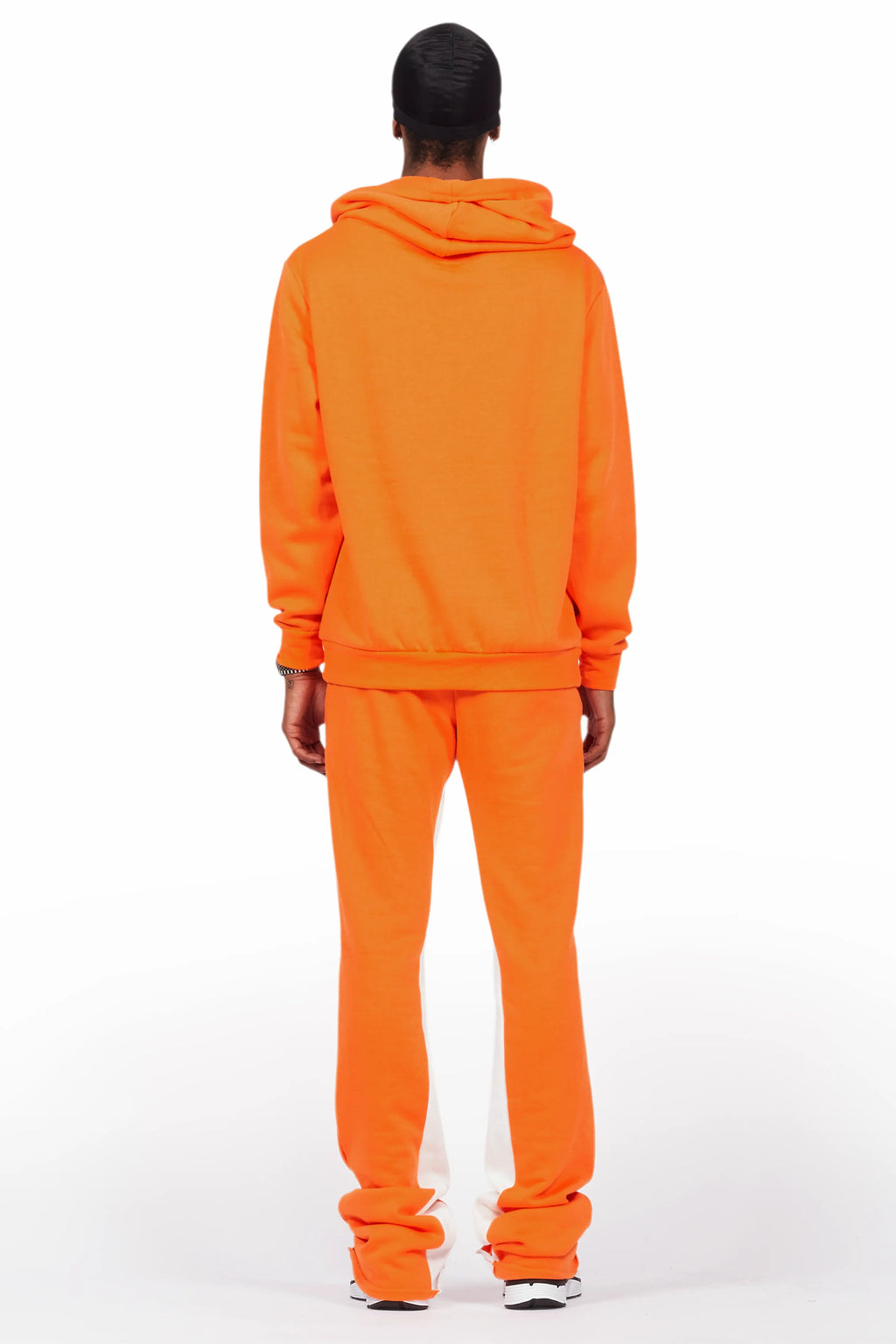 Basic Orange Hoodie/Baggy Track Pant Set