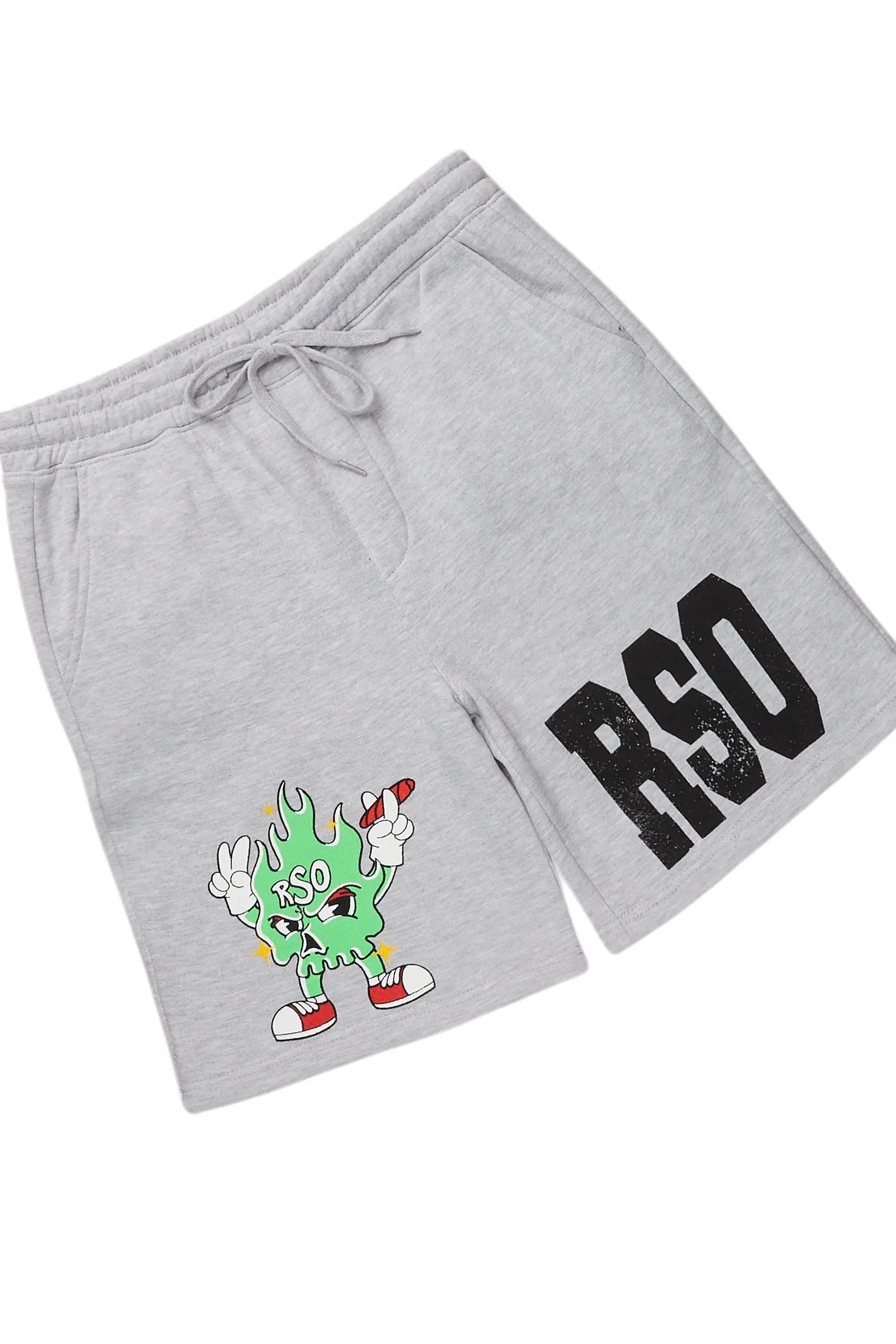 Tarl White/Grey Graphic T-Shirt Short Set