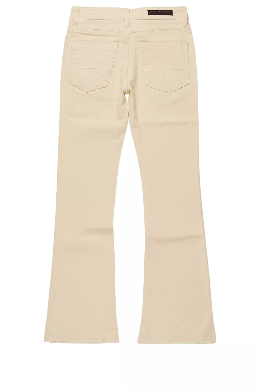 Boys Dag Beige Stacked Flare Jean