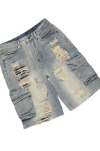 Amos Navy T-Shirt/Denim Short Set