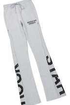 Deniska Heather Grey T-Shirt/Baggy Stacked Flare Track Set