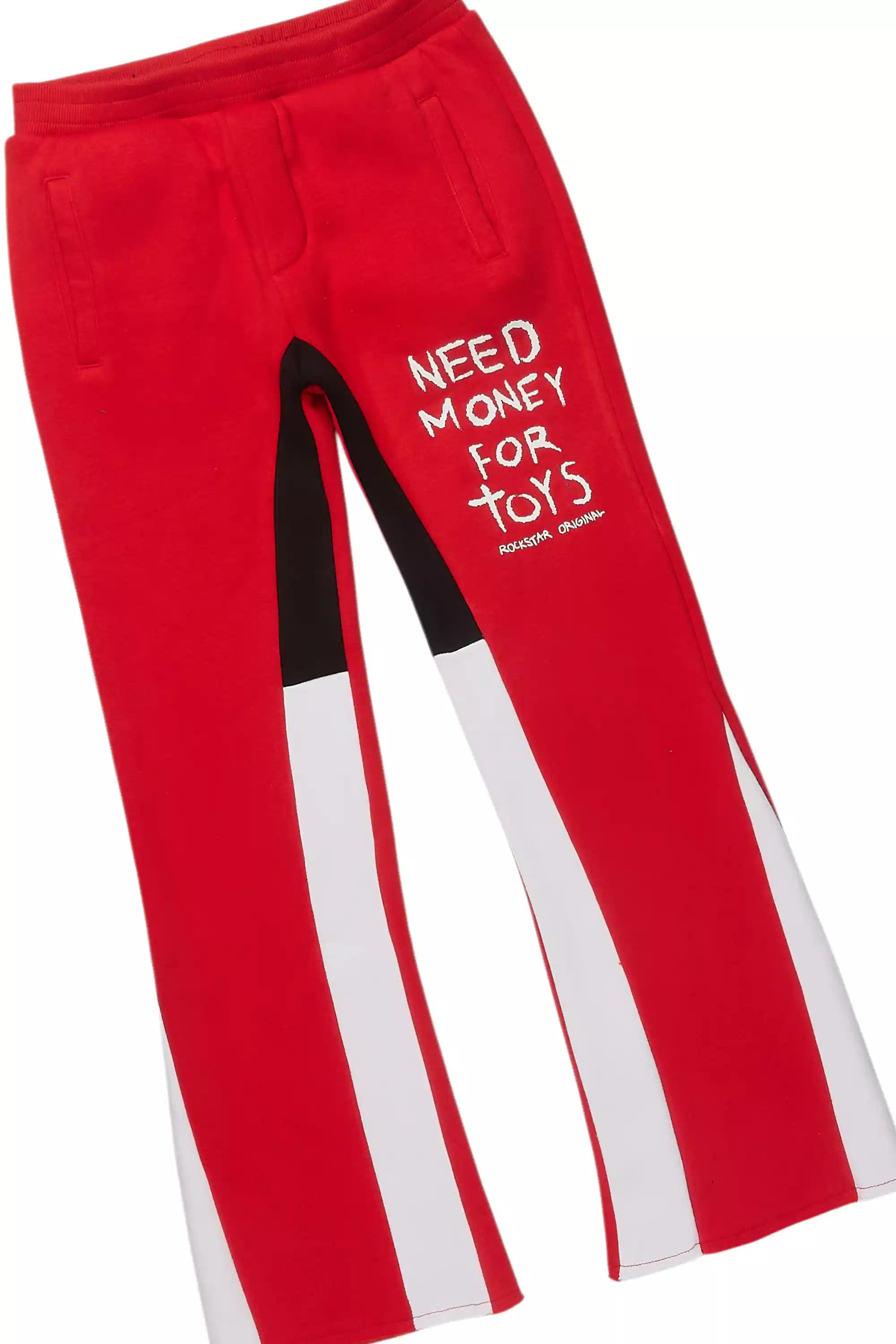 Boys M4 Toys Red/White Hoodie Stacked Flare Track Set