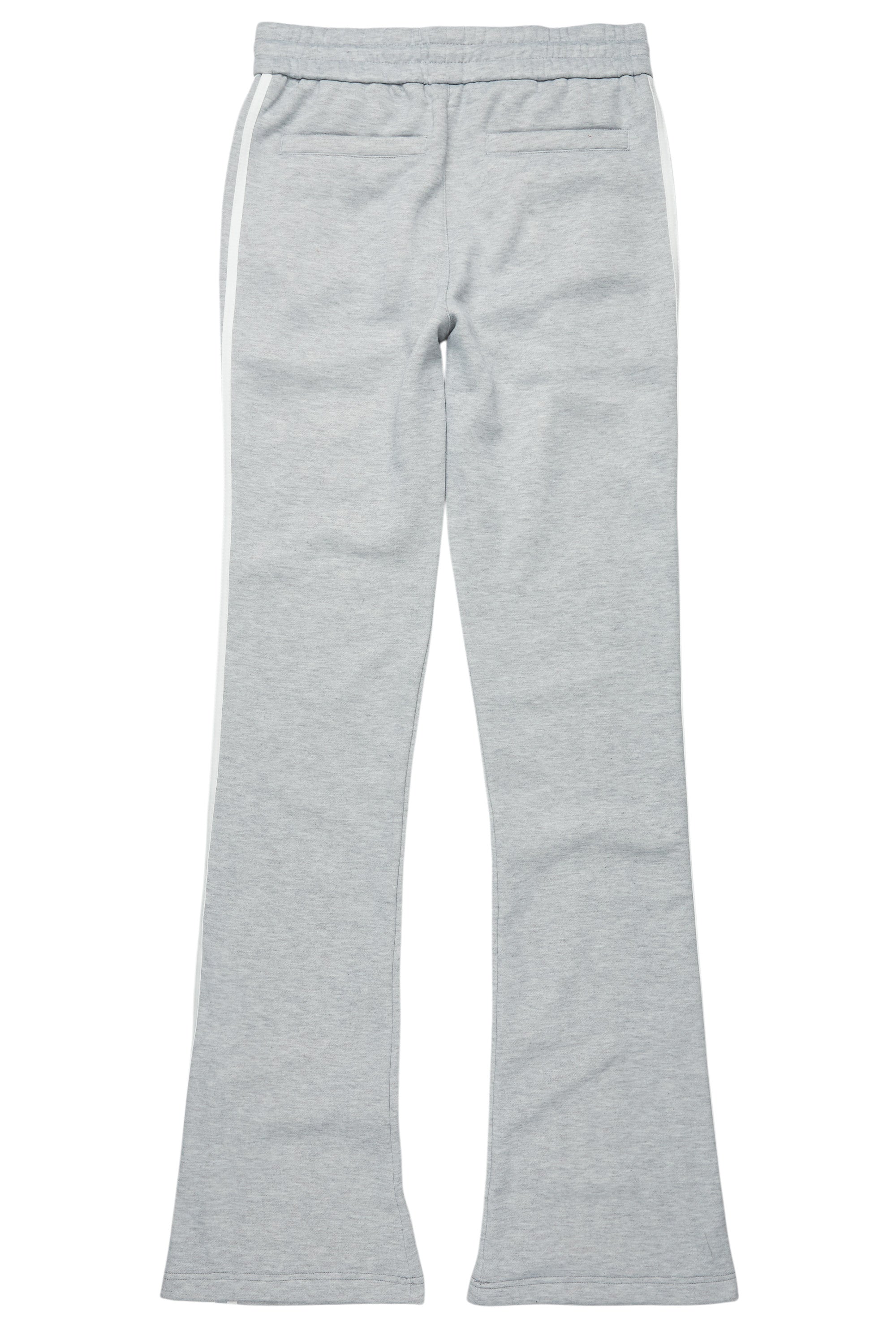 Gerrit Heather Grey Fleece Stacked Baggy Track Pant