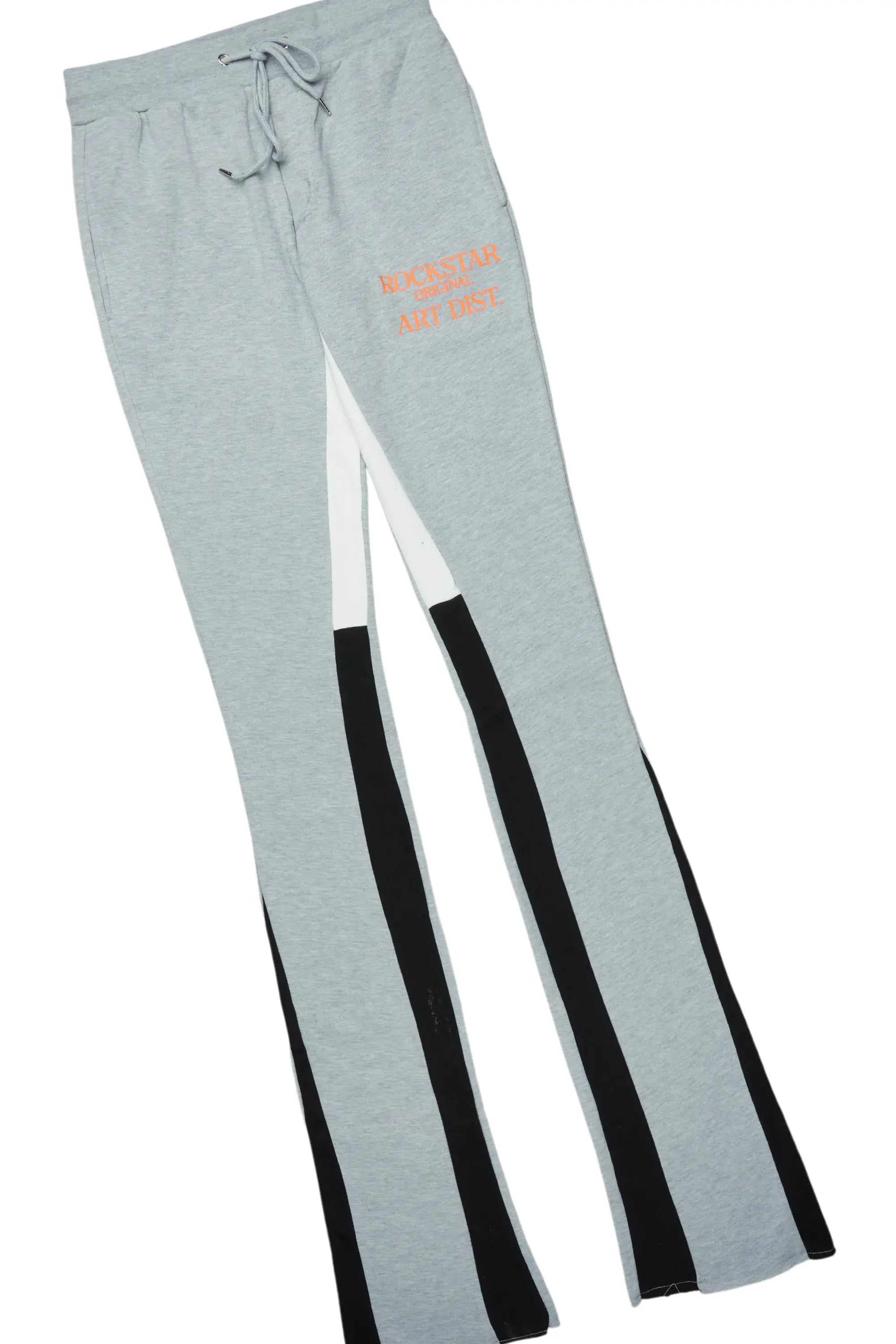 Briggs Heather Grey Hoodie/Super Stacked Flare Track Set