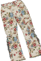 Girls Ryla Fuchsia Hoodie/Stacked Flare Jean Set