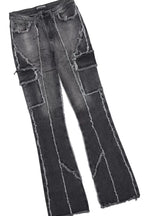 Trinia Black Tee & Keshia Dark Grey Jean Set