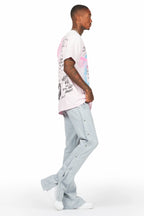 Gabin Pink Graphic Oversized T-Shirt