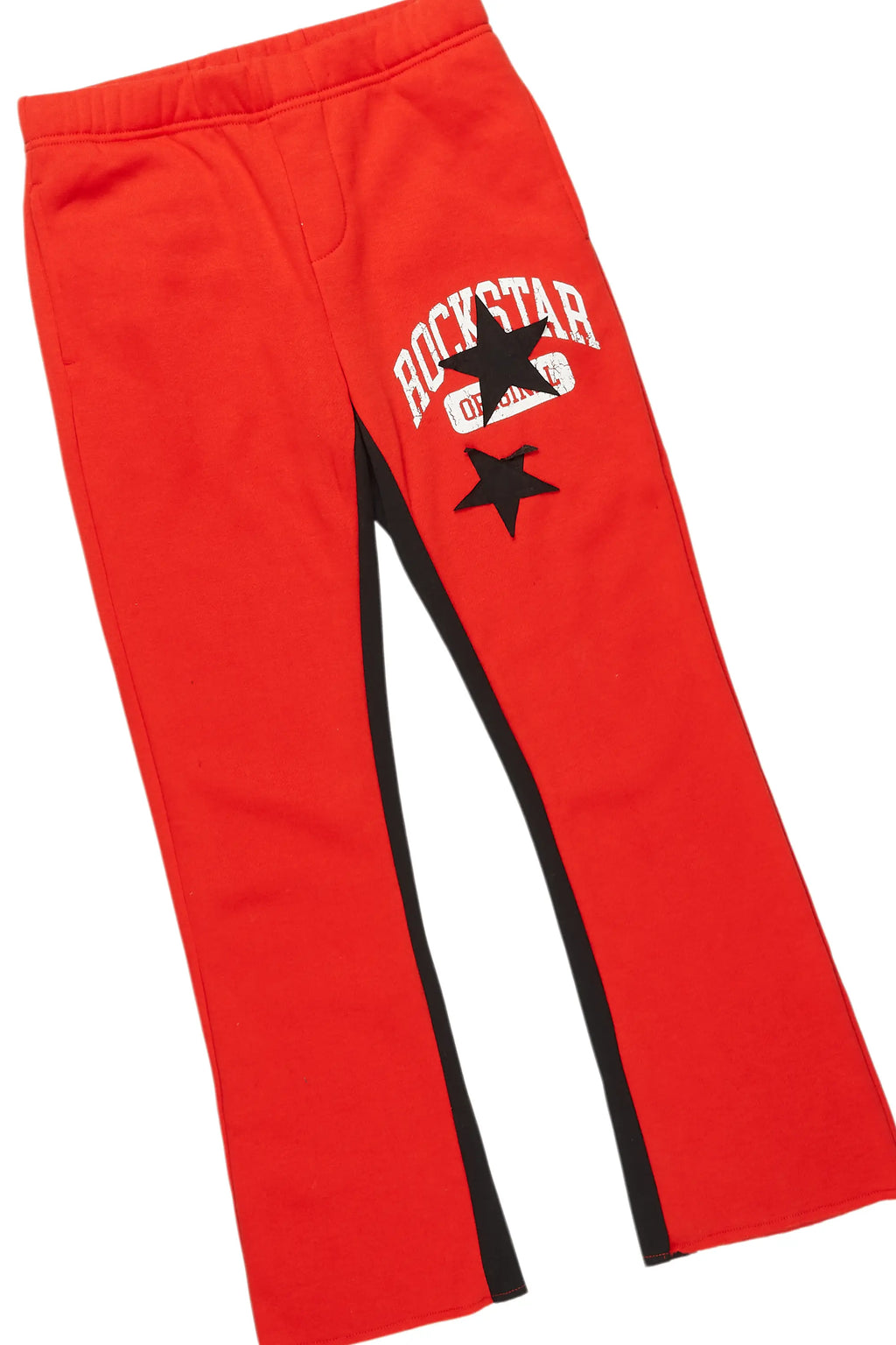 Girls Mallora Red/Black Baggy Stacked Hoodie Track Set