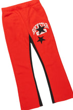 Girls Mallora Red/Black Baggy Stacked Hoodie Track Set