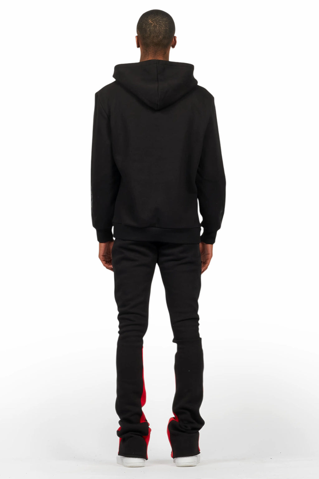 Bubble Black/Black Stacked Flare Hoodie Track Set