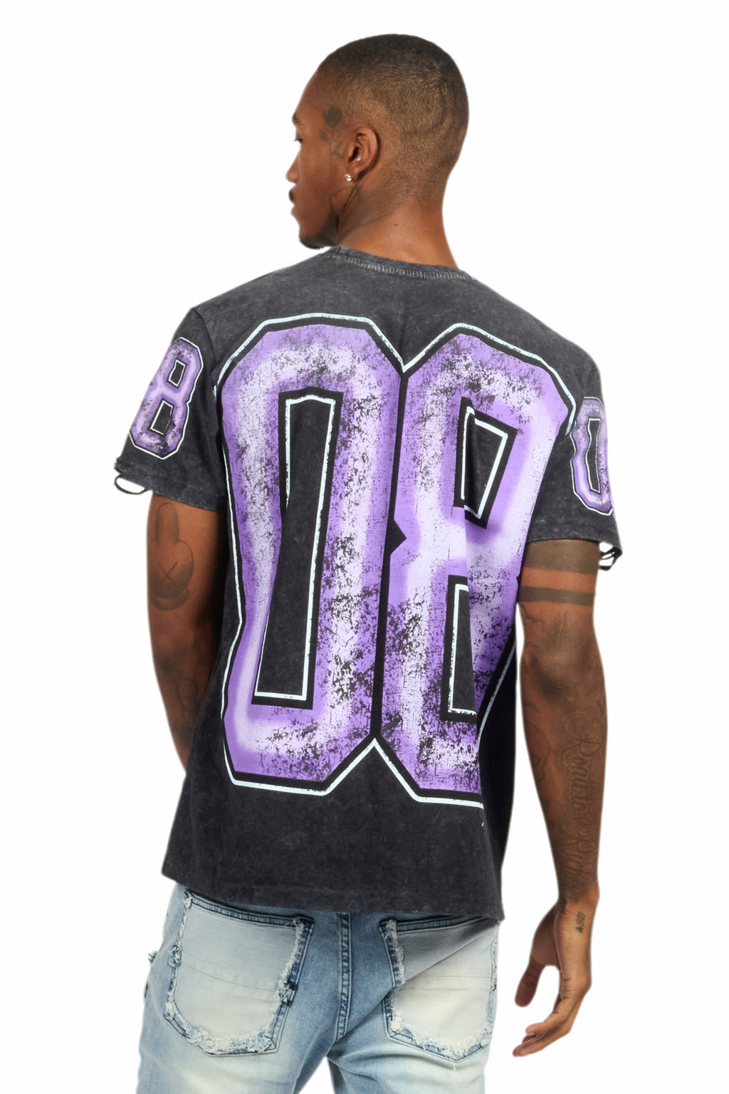 Fields Black/Purple Oversized Graphic T-Shirt