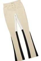 Sana Beige Hoodie/Stacked Flare Track Pant Set