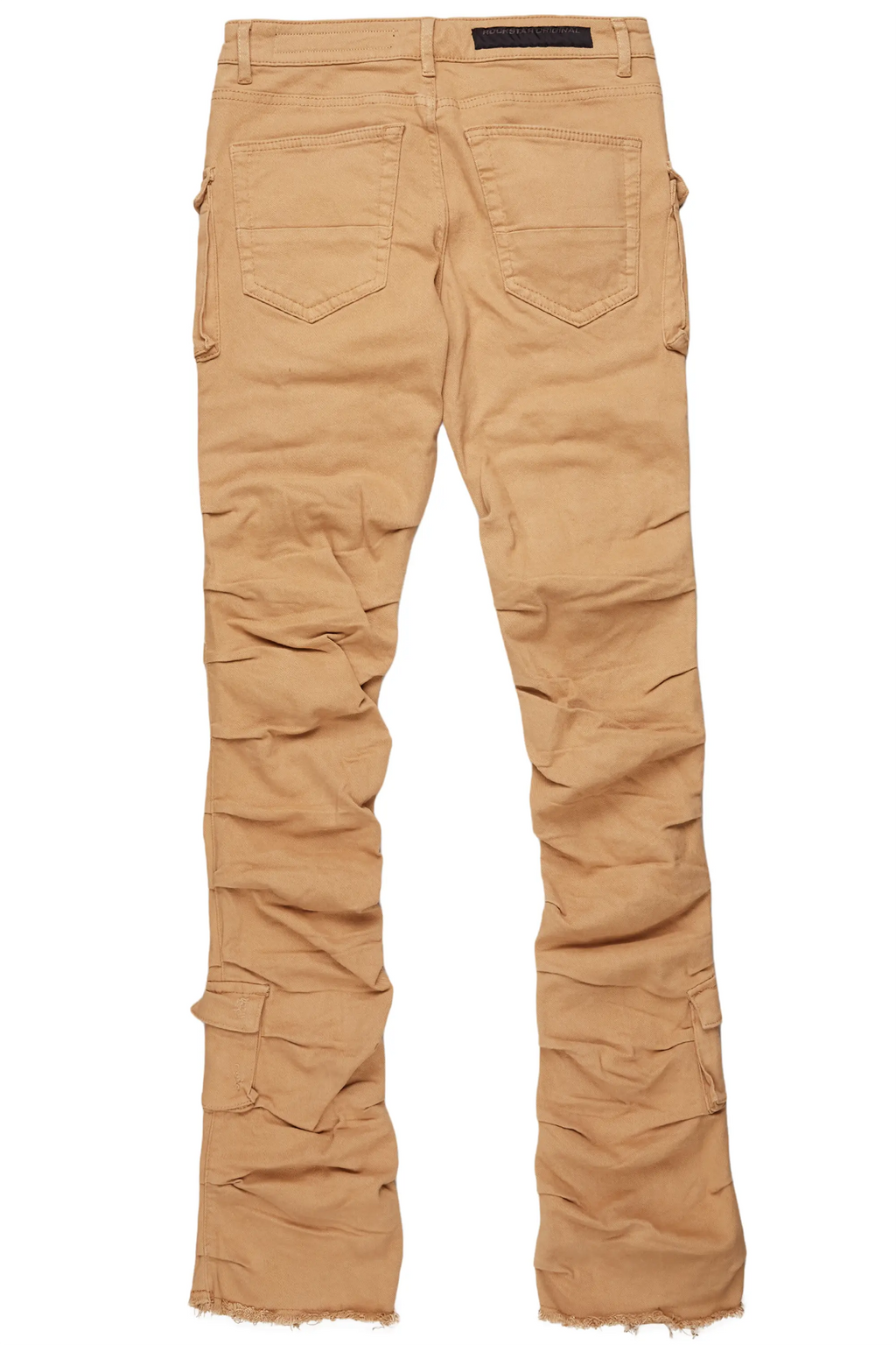 Gentry Beige Stacked Flare Jean