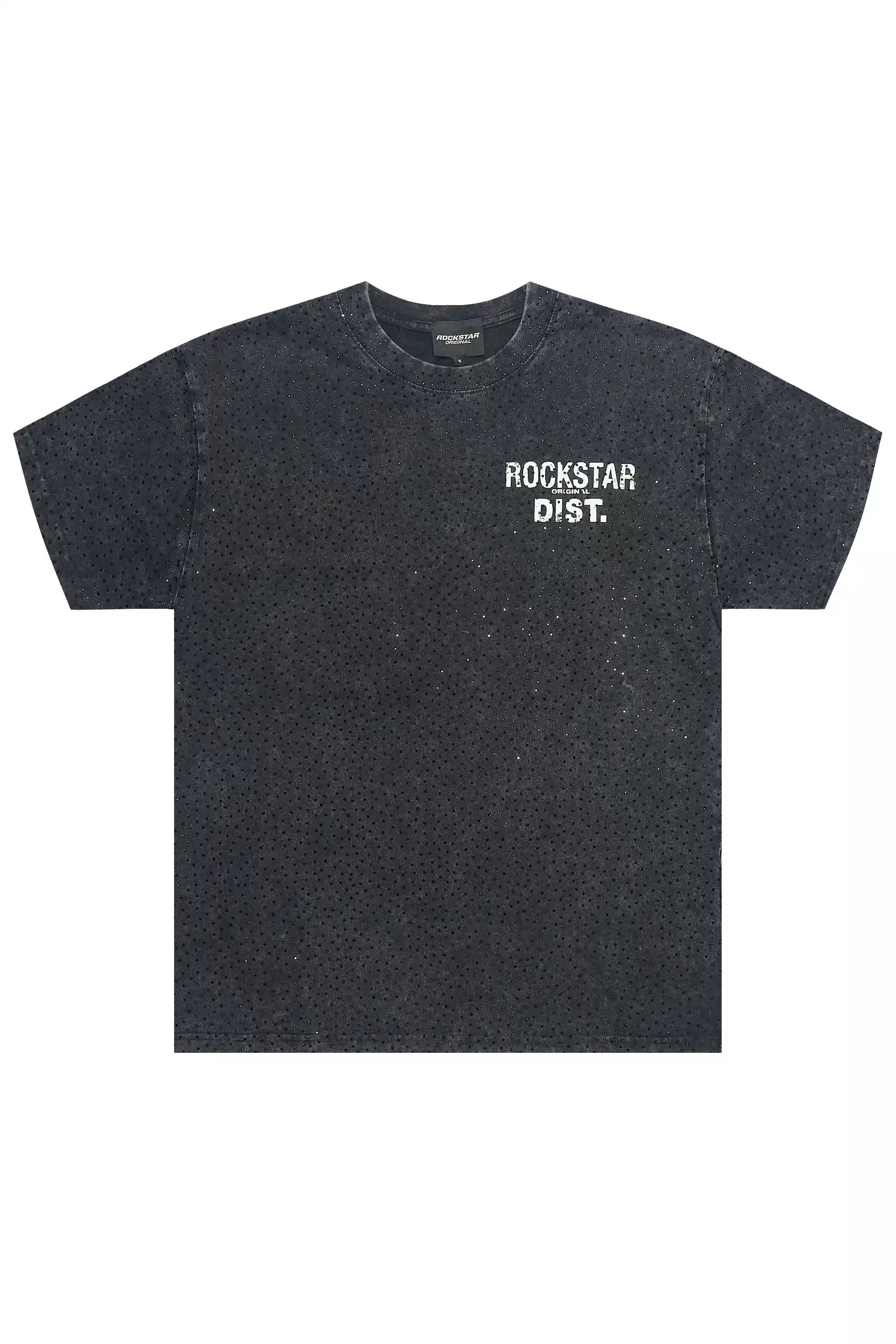 Lake Black Graphic Rhinestone T-Shirt