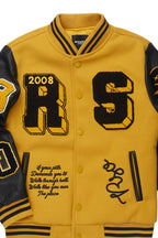 Boys Leslaw Yellow/Black Varsity Jacket