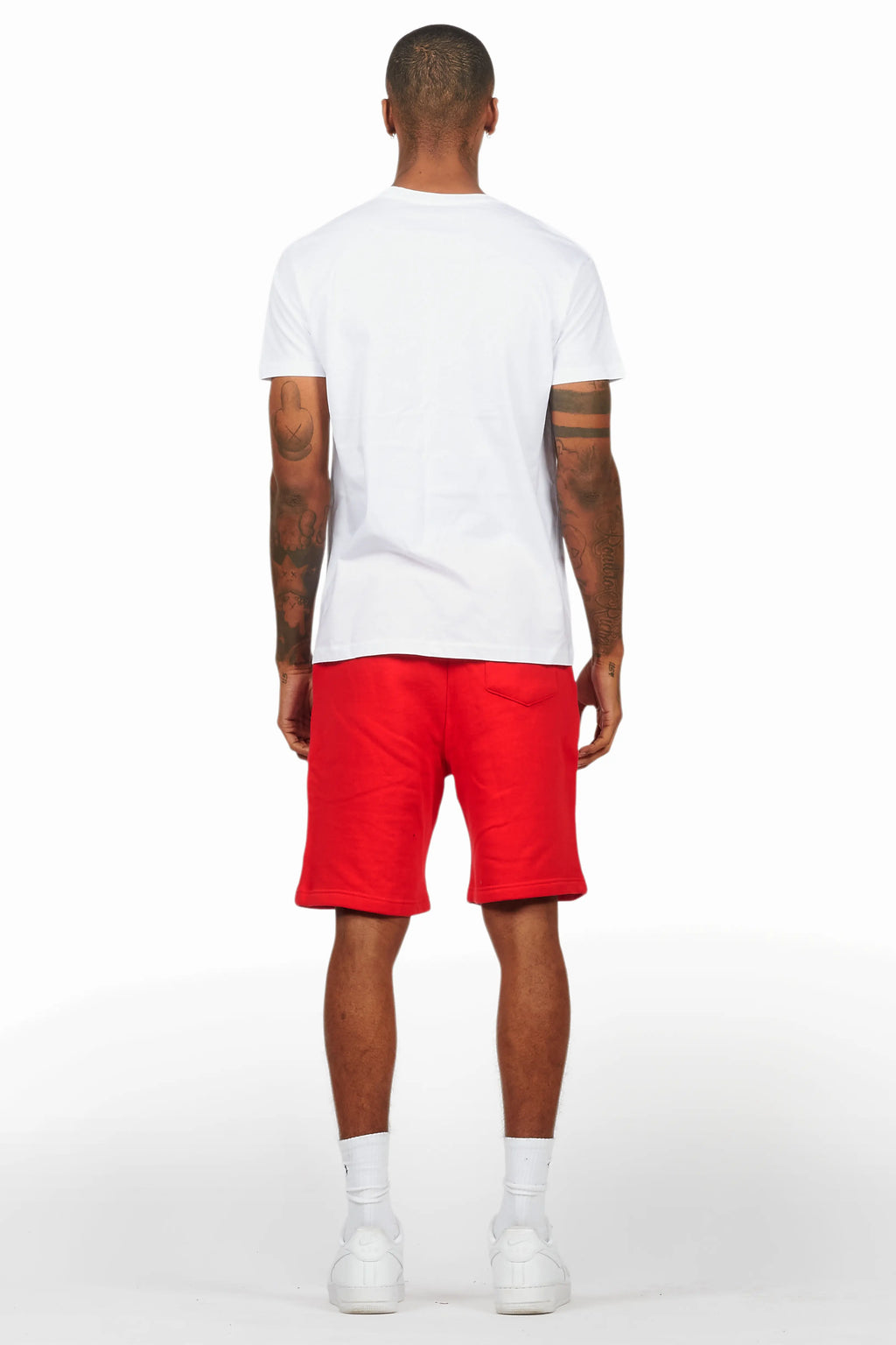 Racing Grung White/Red Graphic T-Shirt Short Set