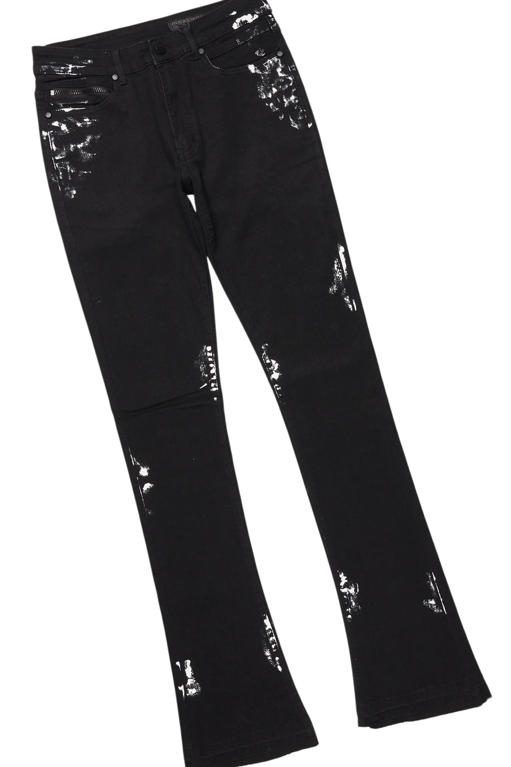 Banyan Black Graphic T-Shirt/Dag Stacked Flare Jean Set