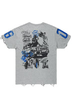 Grill Heather Grey Graphic Oversized T-Shirt