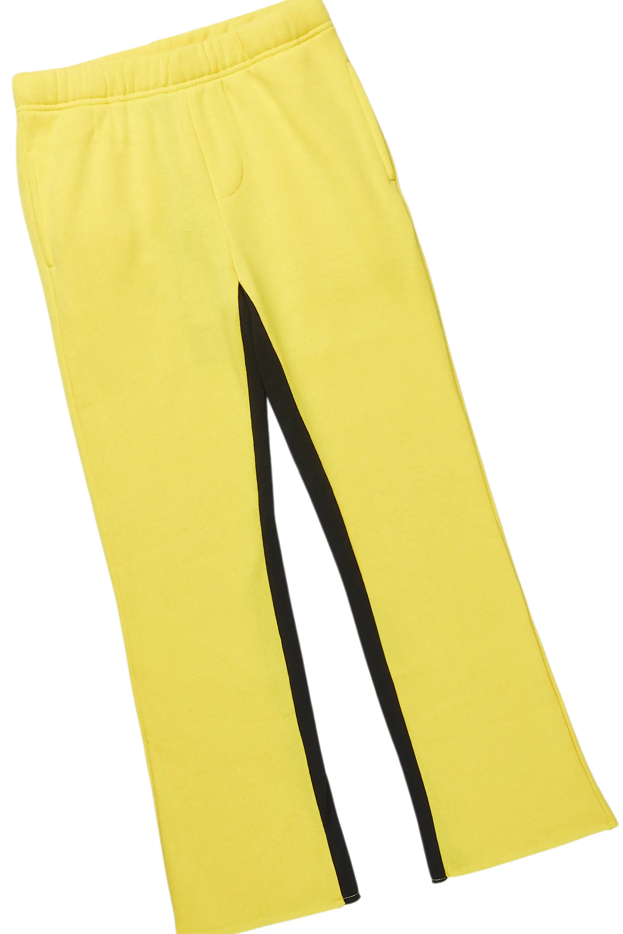 Boys Soweto White/Yellow T-Shirt/Stacked Flare Pant Set