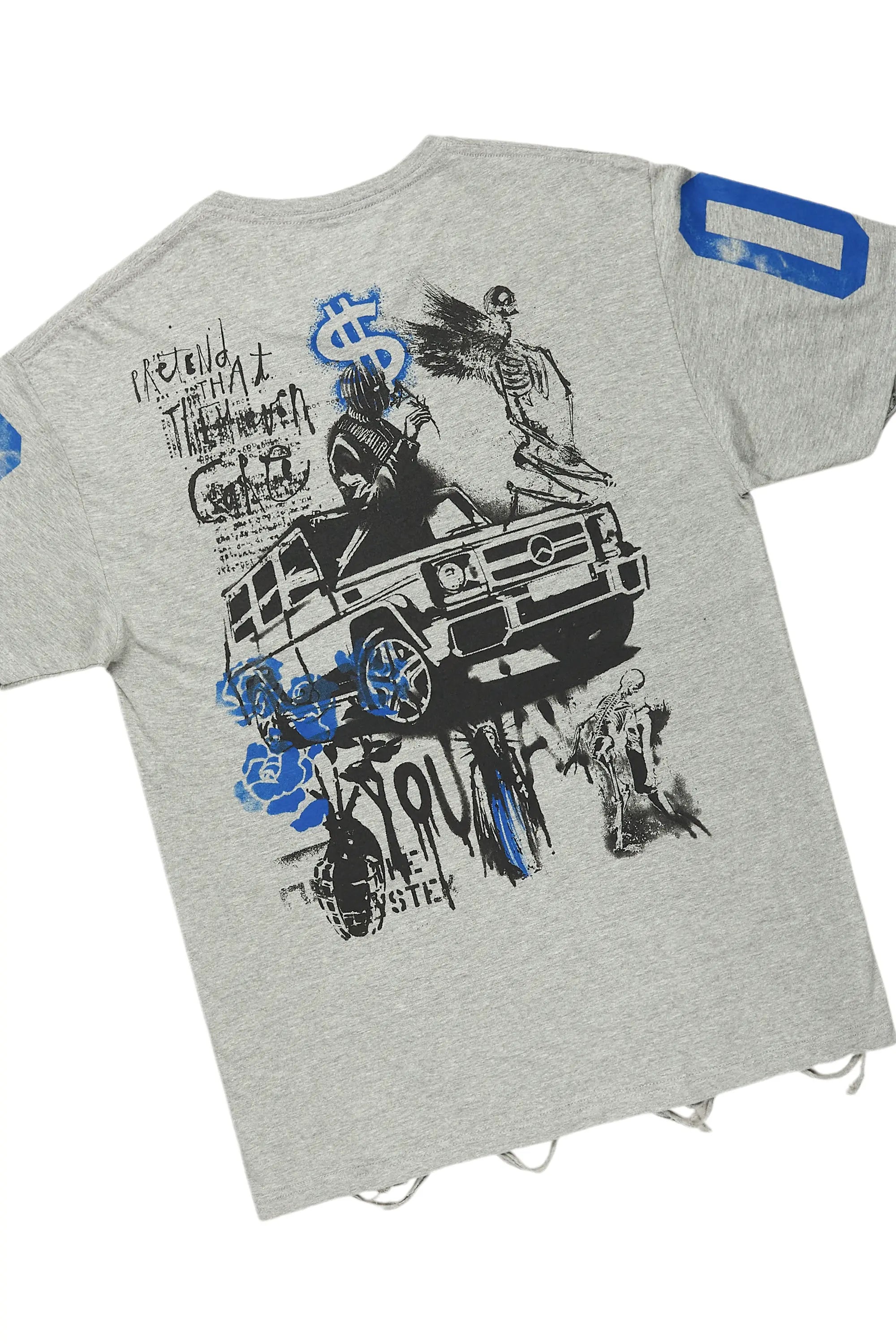 Grill Grey T-Shirt/Stacked Flare Jean Set