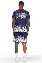 Bubble Navy T-Shirt/Short Set