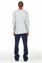 Briggs Heather Grey Long Sleeve T-Shirt/Baggy Pant Set