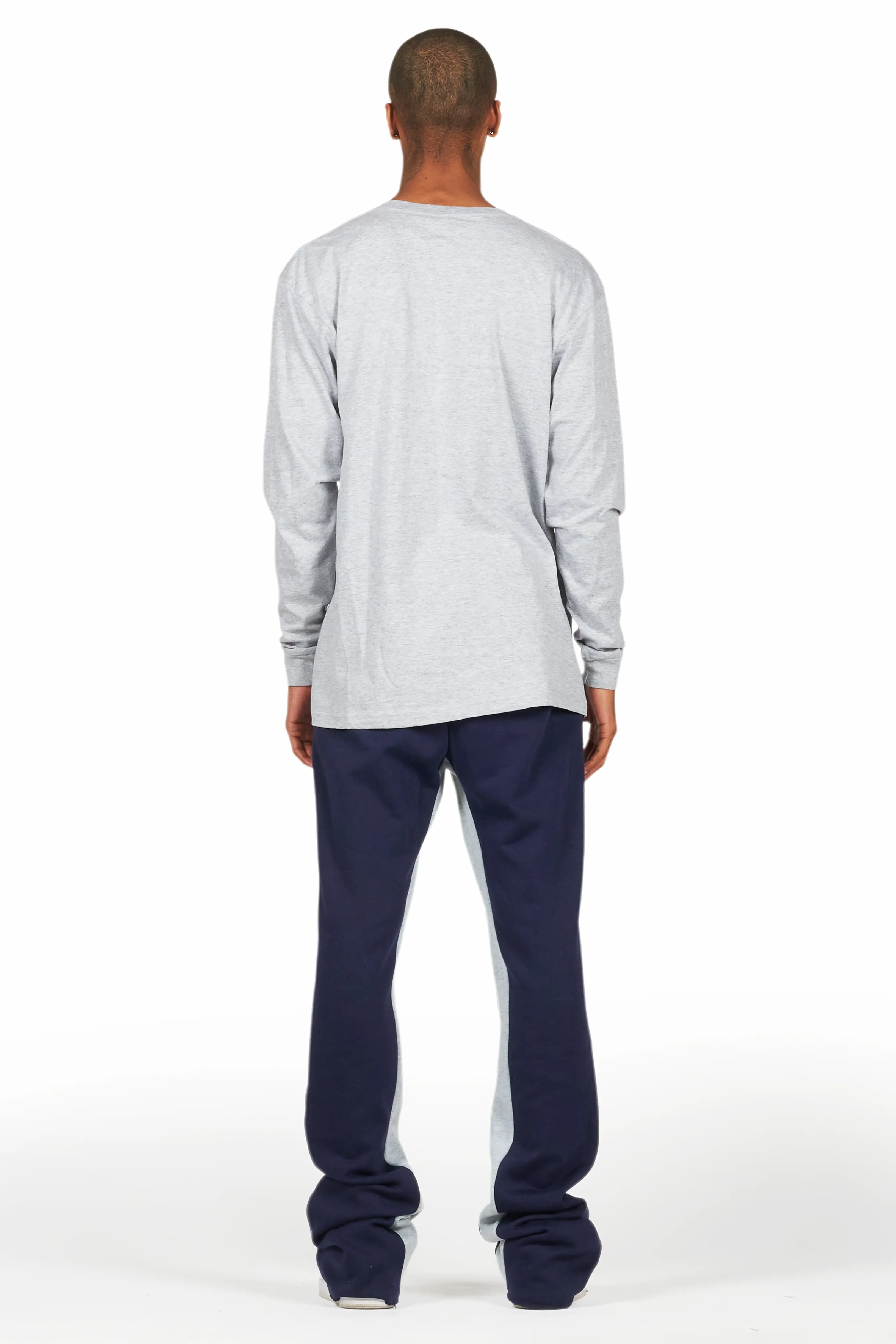 Briggs Heather Grey Long Sleeve T-Shirt/Baggy Pant Set