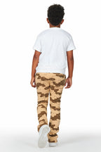 Boys Bansi Desert Camo Stacked Trackpant