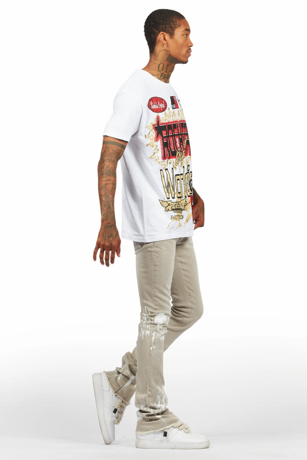 Deangelo White Graphic T-Shirt