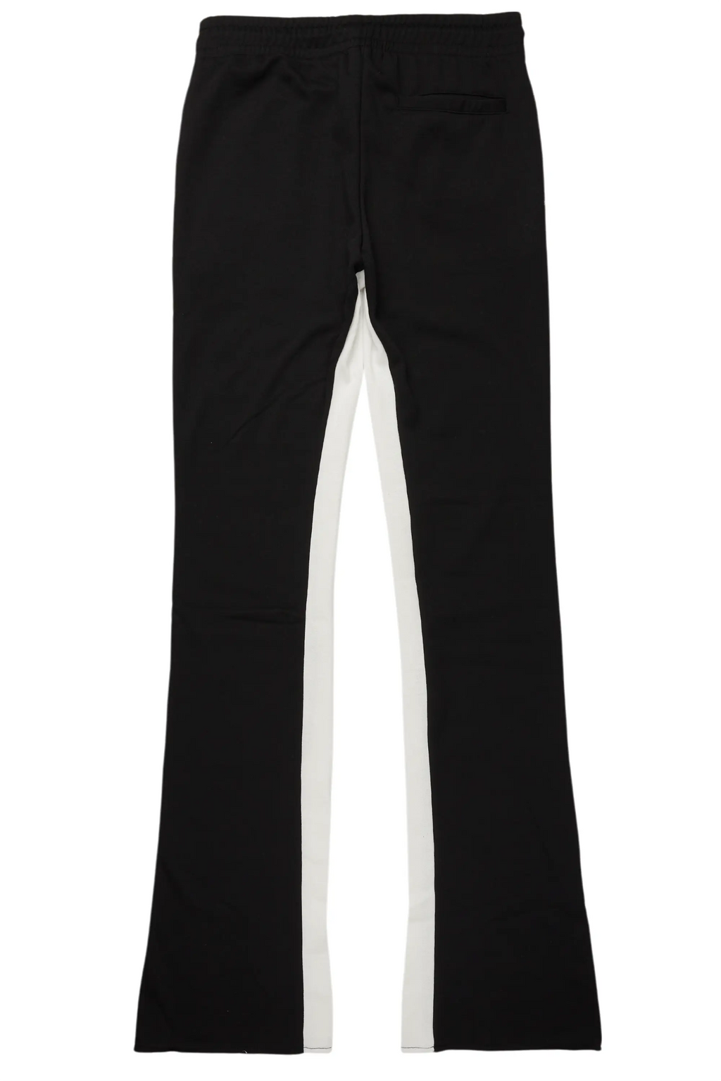 Uko Jet Black Stacked Baggy Track Pant