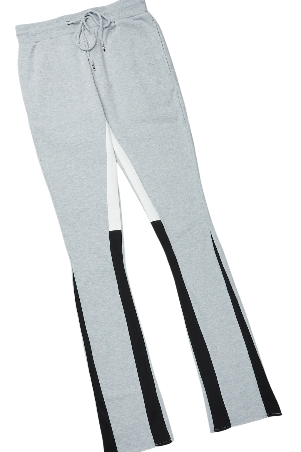 Basic Heather Grey Hoodie/Stacked Flare Track Set