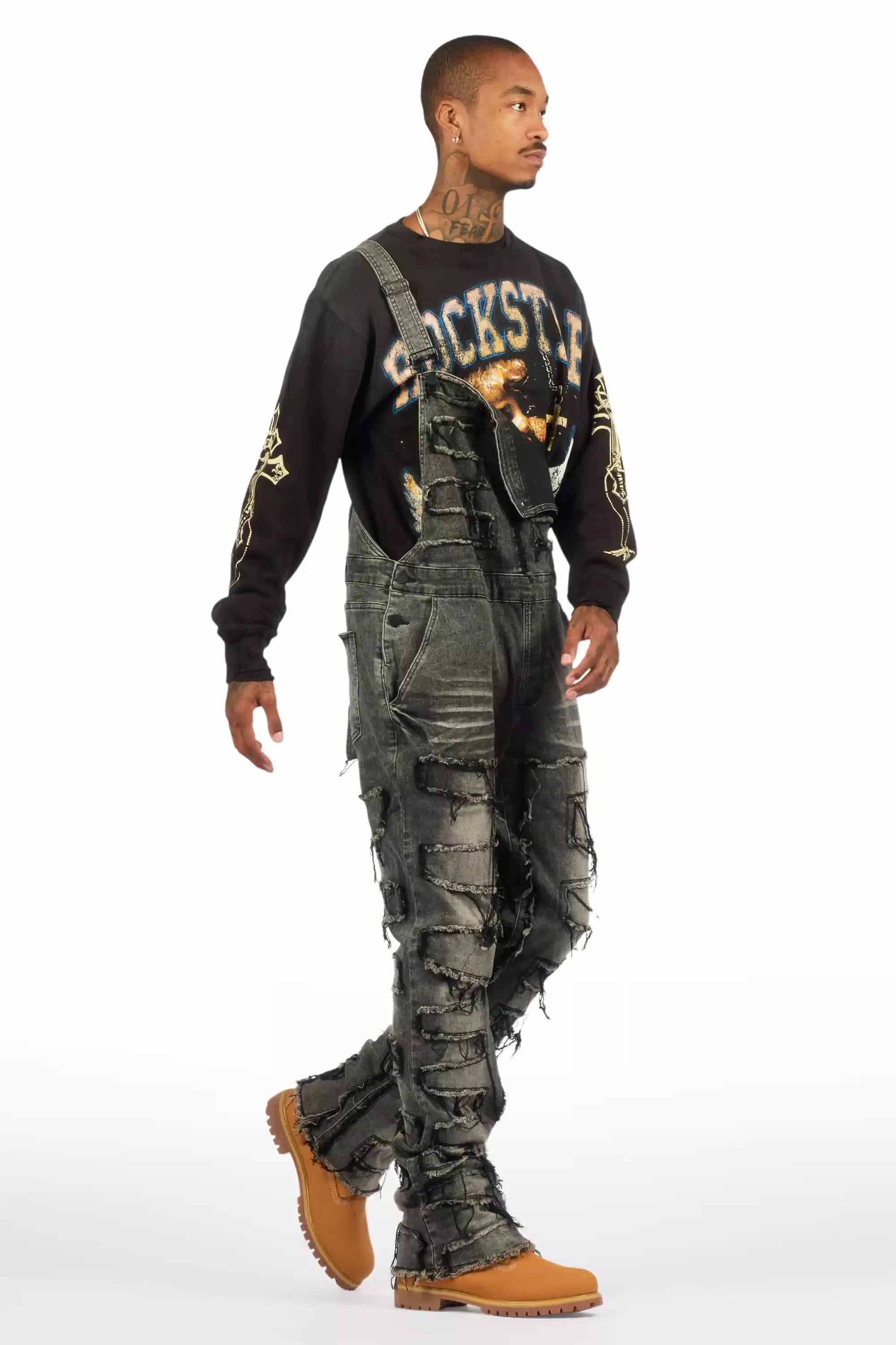 Alfie Grey Denim Overall