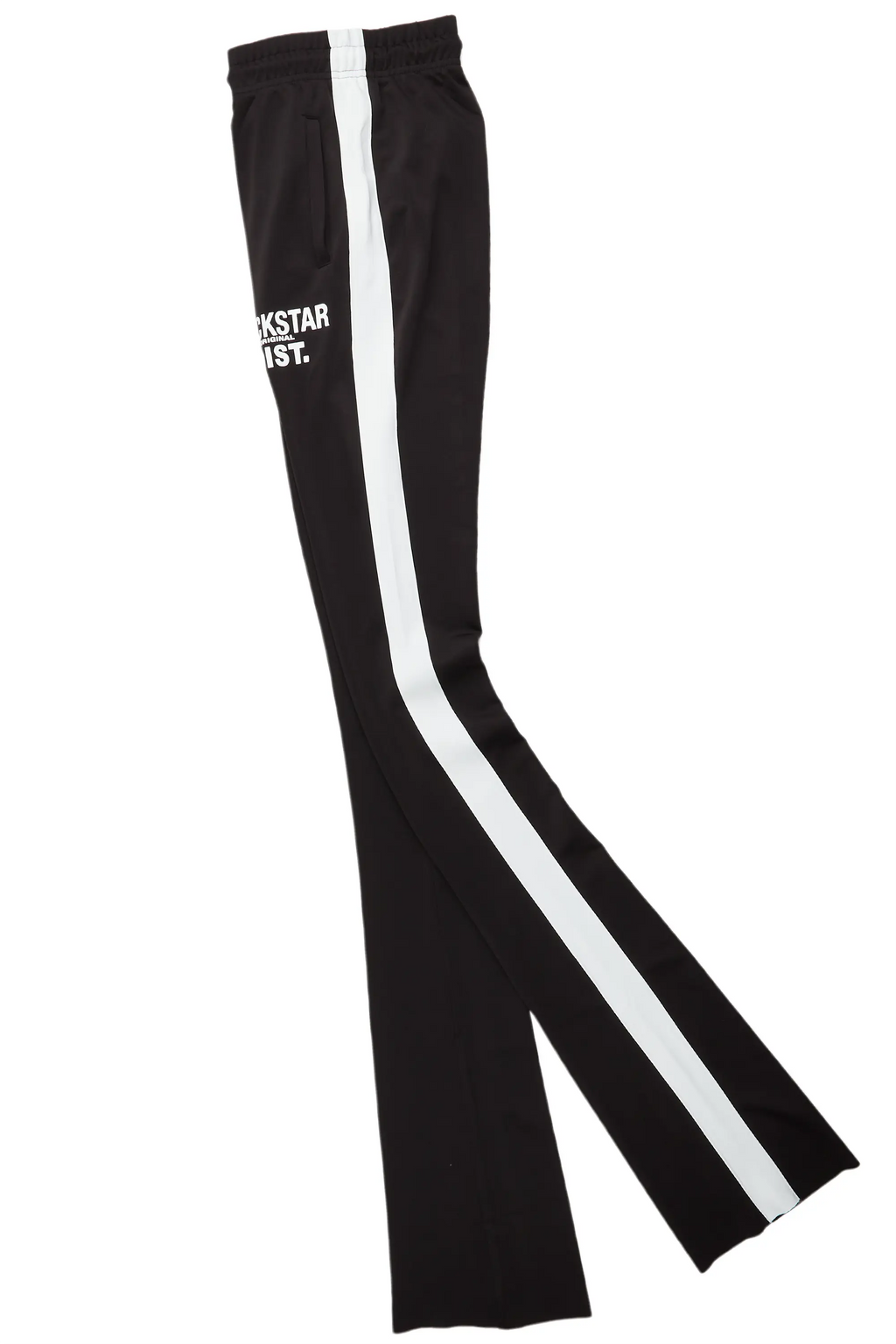 Landry Black Super Stacked Track Pant
