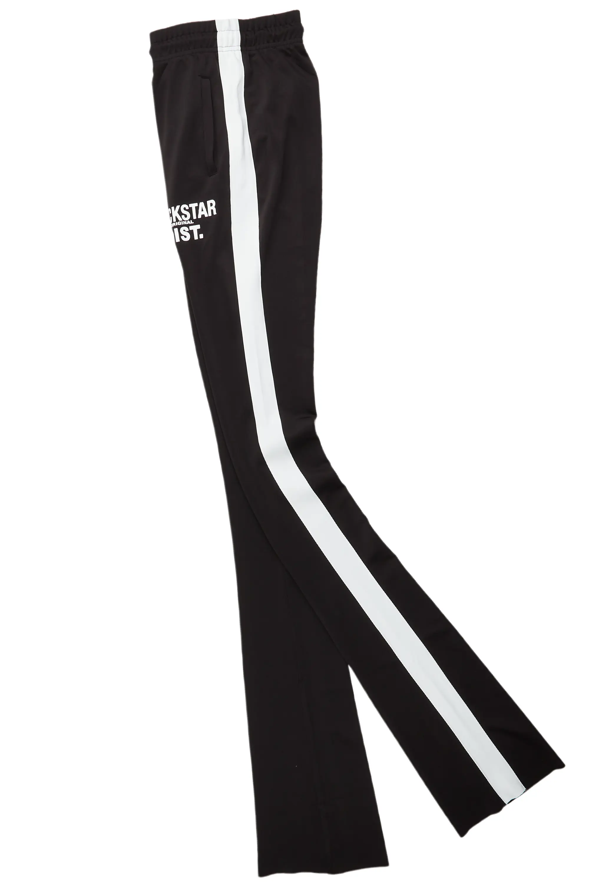Landry Black Super Stacked Track Pant