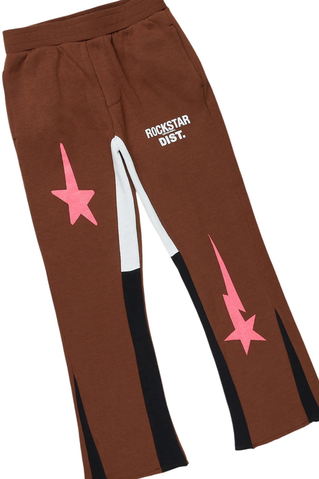 Girls Aria Brown Hoodie Stacked Flare Track Set