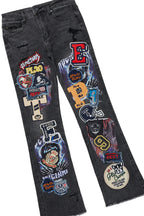 Boys Kait Black T-Shirt/Stacked Flare Jean Set