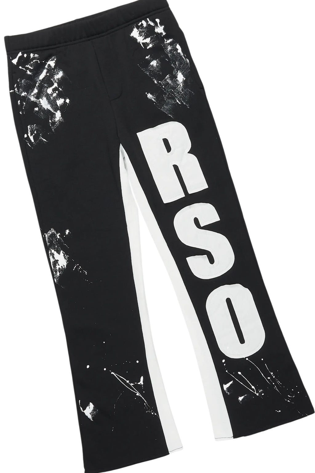 Boys Elyan Black T-Shirt/Baggy Stacked Pant Set