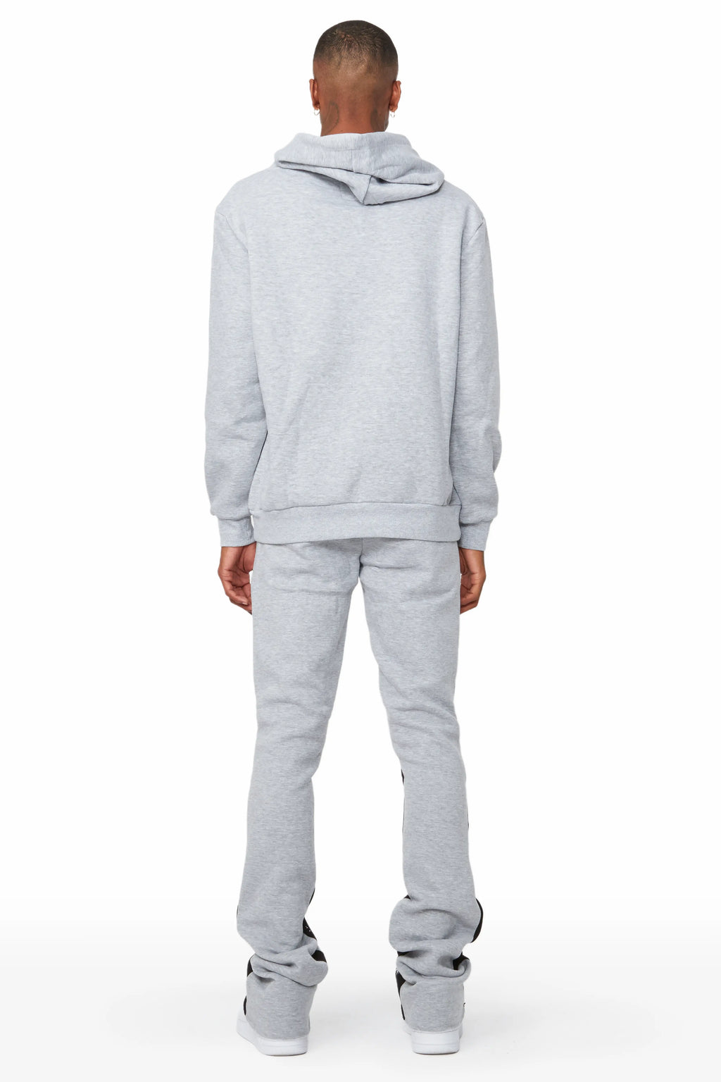 Scottie Heather Grey Paint Splatter Hoodie/Stacked Flare Track Set