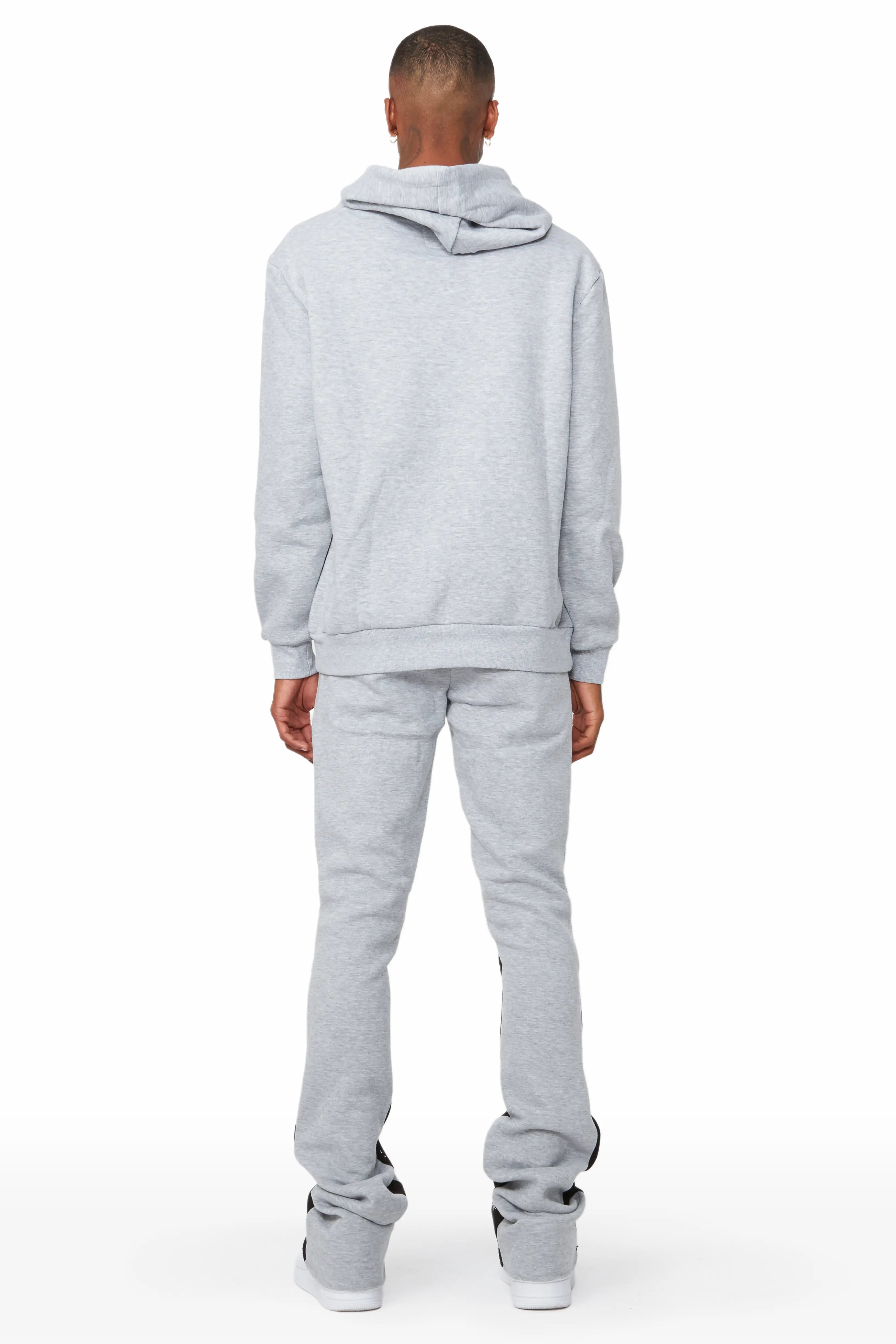 Scottie Heather Grey Paint Splatter Hoodie/Stacked Flare Track Set