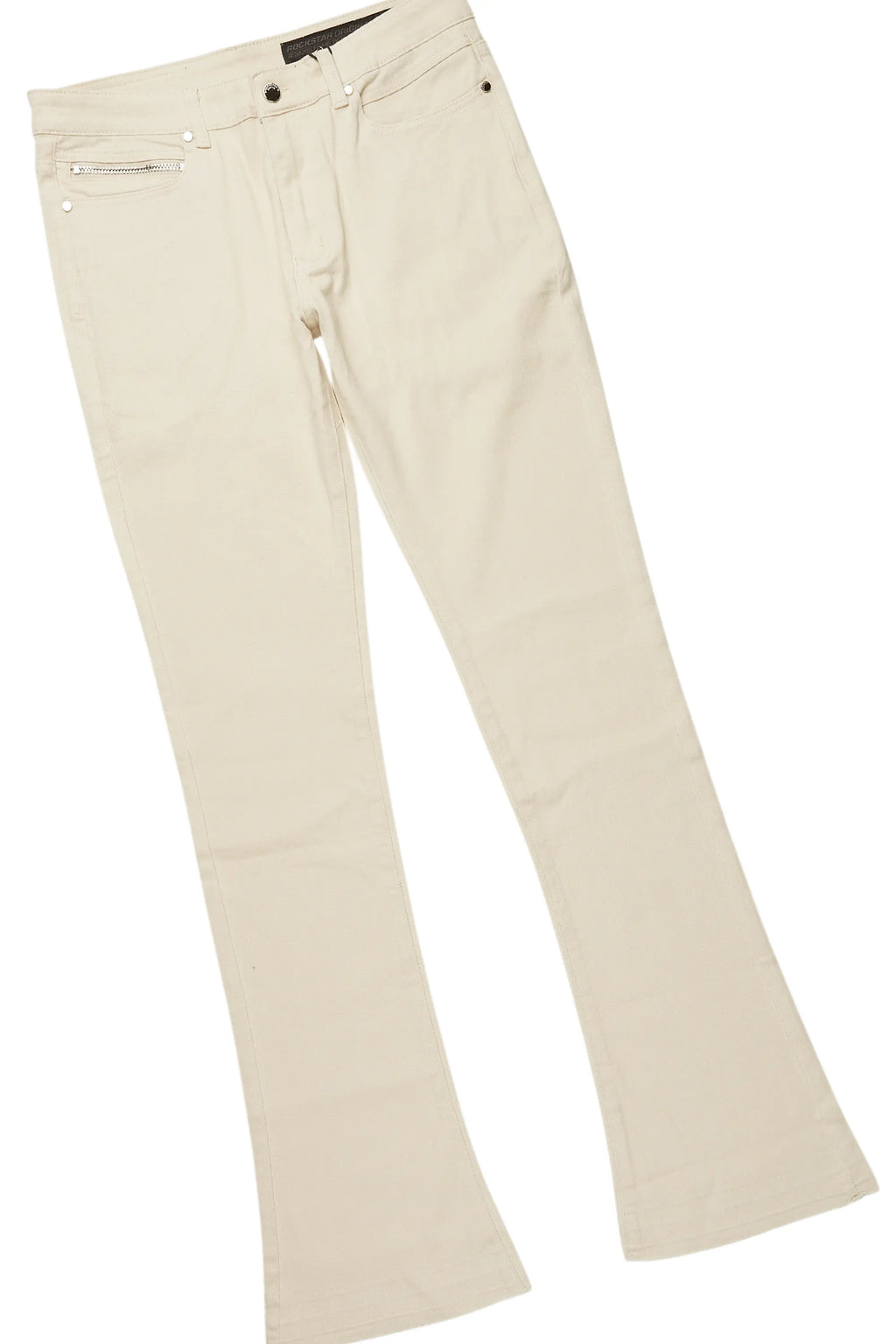 Sana Sand/Beige T-Shirt/Dag Stacked Flare Jean Set