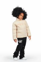 Girls Joan Beige Puffer Jacket