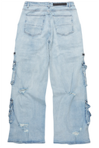 Valo Light Blue Painter Baggy Cargo Jean