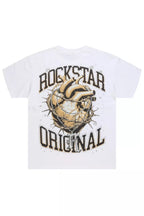 Krock White Graphic Rhinestone T-Shirt