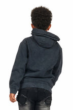 Boys Vicious Vintage Black Graphic Hoodie