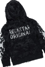 Boys Toshio Black Stacked Flare Knitted Mohair Track Set